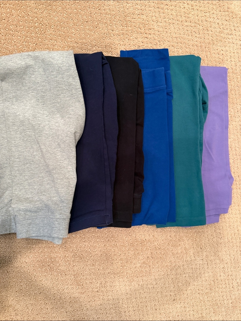 Primary Kids Leggings Pack in Grey, Navy, Black, Blue, Teal & Purple set of 6